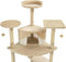 vidaXL - Kattenkrabpaal - met - sisal - krabpalen - 203 - cm - beige - en - wit