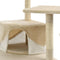 vidaXL - Kattenkrabpaal - met - sisal - krabpalen - 203 - cm - beige - en - wit