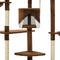 vidaXL - Kattenkrabpaal - met - sisal - krabpalen - 203 - cm - bruin - en - wit