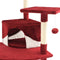 vidaXL - Kattenkrabpaal - met - sisal - krabpalen - 203 - cm - rood - en - wit