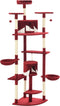 vidaXL - Kattenkrabpaal - met - sisal - krabpalen - 203 - cm - rood - en - wit