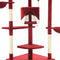 vidaXL - Kattenkrabpaal - met - sisal - krabpalen - 203 - cm - rood - en - wit
