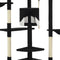 vidaXL - Kattenkrabpaal - met - sisal - krabpalen - 203 - cm - zwart - en - wit