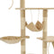 vidaXL - Kattenkrabpaal - met - sisal - krabpalen - 230-250 - cm - beige