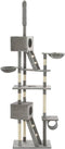 vidaXL - Kattenkrabpaal - met - sisal - krabpalen - 230-260 - cm - grijs