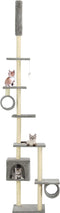 vidaXL - Kattenkrabpaal - met - sisal - krabpalen - 260 - cm - grijs