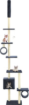 vidaXL - Kattenkrabpaal - met - sisal - krabpalen - 260 - cm - donkerblauw