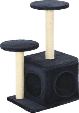 vidaXL - Kattenkrabpaal - met - sisal - krabpalen - 60 - cm - donkerblauw