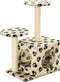 vidaXL - Kattenkrabpaal - met - sisal - krabpalen - 60 - cm - pootafdrukken - beige