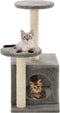 vidaXL - Kattenkrabpaal - met - sisal - krabpalen - 60 - cm - pootafdrukken - beige