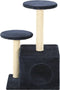vidaXL - Kattenkrabpaal - met - sisal - krabpalen - 60 - cm - donkerblauw