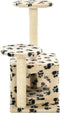 vidaXL - Kattenkrabpaal - met - sisal - krabpalen - 60 - cm - pootafdrukken - beige