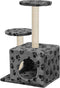 vidaXL - Kattenkrabpaal - met - sisal - krabpalen - 60 - cm - pootafdrukken - grijs