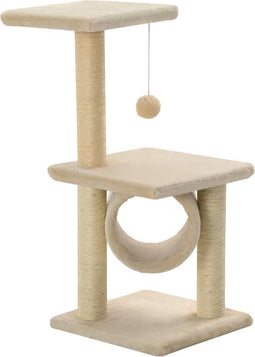 vidaXL - Kattenkrabpaal - met - sisal - krabpalen - 65 - cm - beige