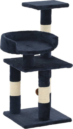 vidaXL - Kattenkrabpaal - met - sisal - krabpalen - 65 - cm - blauw