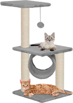 vidaXL - Kattenkrabpaal - met - sisal - krabpalen - 65 - cm - grijs