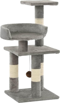 vidaXL - Kattenkrabpaal - met - sisal - krabpalen - 65 - cm - grijs