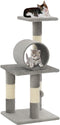 vidaXL - Kattenkrabpaal - met - sisal - krabpalen - 65 - cm - grijs
