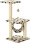 vidaXL - Kattenkrabpaal - met - sisal - krabpalen - 65 - cm - pootafdrukken - beige