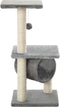 vidaXL - Kattenkrabpaal - met - sisal - krabpalen - 65 - cm - pootafdrukken - grijs