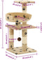 vidaXL - Kattenkrabpaal - met - sisal - krabpalen - 65 - cm - pootafdrukken - beige