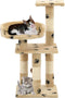 vidaXL - Kattenkrabpaal - met - sisal - krabpalen - 65 - cm - pootafdrukken - beige