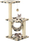 vidaXL - Kattenkrabpaal - met - sisal - krabpalen - 65 - cm - pootafdrukken - beige