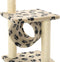 vidaXL - Kattenkrabpaal - met - sisal - krabpalen - 65 - cm - pootafdrukken - beige