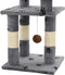 vidaXL - Kattenkrabpaal - met - sisal - krabpalen - 65 - cm - pootafdrukken - grijs