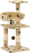 vidaXL - Kattenkrabpaal - met - sisal - krabpalen - 65 - cm - pootafdrukken - beige