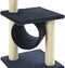 vidaXL - Kattenkrabpaal - met - sisal - krabpalen - 65 - cm - donkerblauw