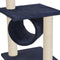 vidaXL - Kattenkrabpaal - met - sisal - krabpalen - 65 - cm - donkerblauw