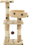 vidaXL - Kattenkrabpaal - met - sisal - krabpalen - 65 - cm - pootafdrukken - beige