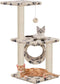 vidaXL - Kattenkrabpaal - met - sisal - krabpalen - 65 - cm - pootafdrukken - beige