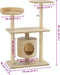 vidaXL - Kattenkrabpaal - met - sisal - krabpalen - 95 - cm - beige