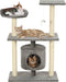 vidaXL - Kattenkrabpaal - met - sisal - krabpalen - 95 - cm - grijs