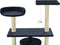 vidaXL - Kattenkrabpaal - met - sisal - krabpalen - 95 - cm - donkerblauw