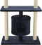 vidaXL - Kattenkrabpaal - met - sisal - krabpalen - 95 - cm - donkerblauw