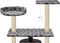 vidaXL - Kattenkrabpaal - met - sisal - krabpalen - 95 - cm - pootafdrukken - grijs