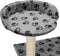 vidaXL - Kattenkrabpaal - met - sisal - krabpalen - 95 - cm - pootafdrukken - grijs