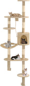 vidaXL - Kattenkrabpaal - met - sisal - krabpalen - wandmontage - 194 - cm - beige