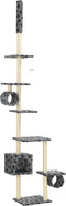 vidaXL - Kattenkrabpaal - met - sisalpalen - 260 - cm - pootafdrukken - grijs