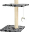 vidaXL - Kattenkrabpaal - met - sisalpalen - 260 - cm - pootafdrukken - grijs