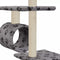 vidaXL - Kattenkrabpaal - met - sisalpalen - 260 - cm - pootafdrukken - grijs