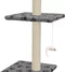 vidaXL - Kattenkrabpaal - met - sisalpalen - 260 - cm - pootafdrukken - grijs