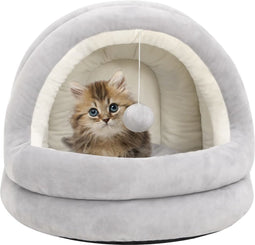 vidaXL - Kattenmand - 40x40x35 - cm - grijs - en - crèmekleurig