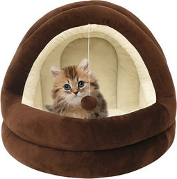 vidaXL - Kattenmand - 50x50x45 - cm - grijs - en - crèmekleurig