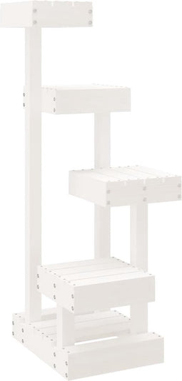 vidaXL - Kattenmeubel - 45,5x49x103 - cm - massief - grenenhout - wit
