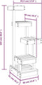 vidaXL - Kattenmeubel - 45,5x49x103 - cm - massief - grenenhout - wit