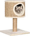 vidaXL - Kattenmeubel - met - huis - en - krabpaal - 52 - cm - zeegras
